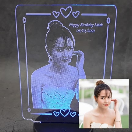 đèn led khắc hình