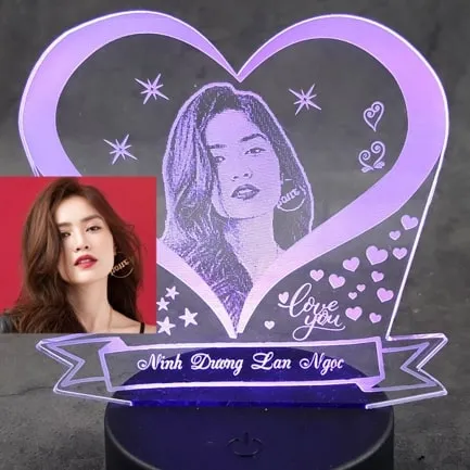 đèn led khắc hình
