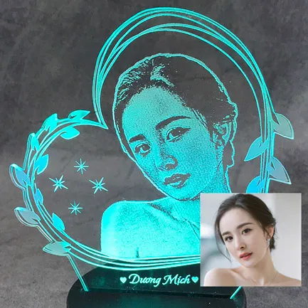 đèn led khắc hình