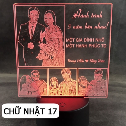 đèn led khắc hình