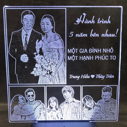 đèn led khắc hình