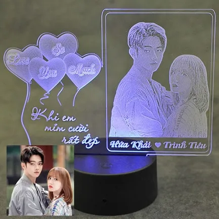 đèn led khắc hình