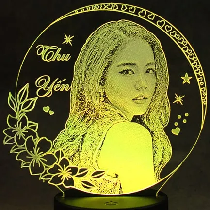 đèn led khắc hình