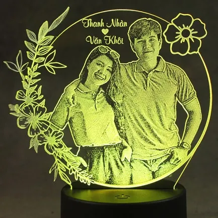 đèn led khắc hình