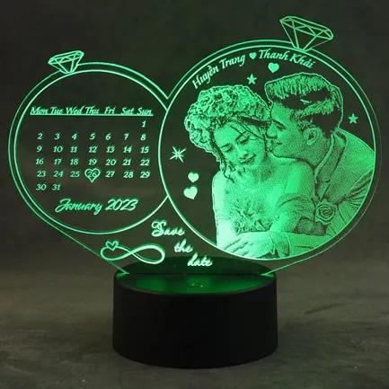 đèn led khắc hình