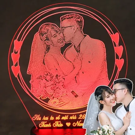 đèn led khắc hình