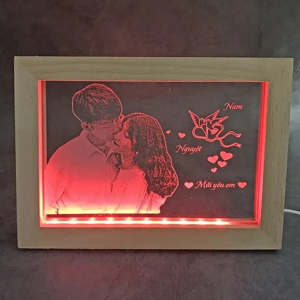 đèn led khắc hình