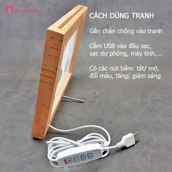 đèn led khắc hình
